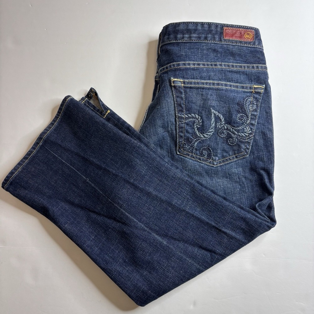 AG Adriano Goldschmied Cropped Denim Blue Jeans Size 30 With 20" Inseam